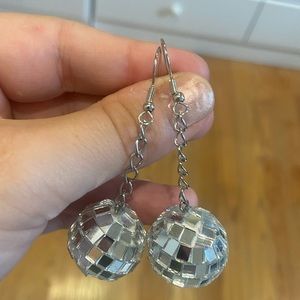 Disco ball earrings